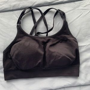 champion black sports bra